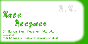 mate meczner business card